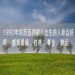 1990年农历五月初八出生的人命运好吗，感情婚姻、性格、事业、财运