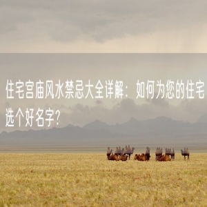 住宅宫庙风水禁忌大全详解：如何为您的住宅选个好名字？