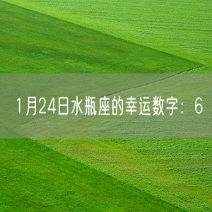 1月24日水瓶座的幸运数字：6
