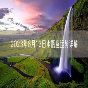 2023年8月13日水瓶座运势详解