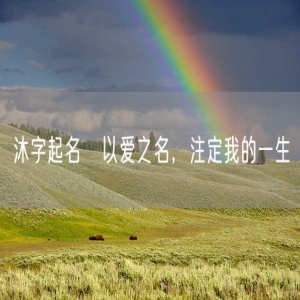 沐字起名   以爱之名，注定我的一生