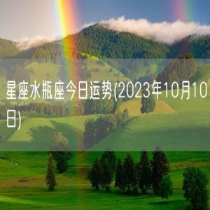 星座水瓶座今日运势(2023年10月10日) 