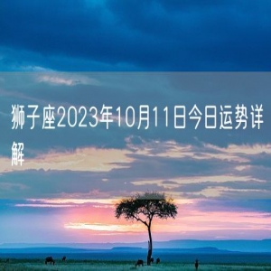狮子座2023年10月11日今日运势详解