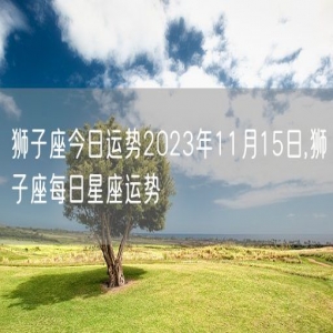 狮子座今日运势2023年11月15日,狮子座每日星座运势