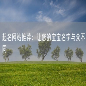起名网站推荐：让您的宝宝名字与众不同