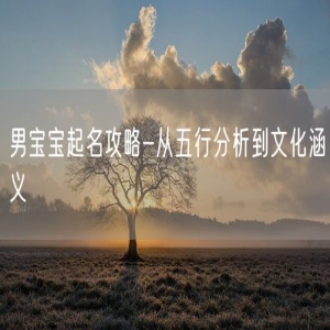 男宝宝起名攻略-从五行分析到文化涵义