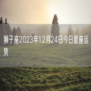 狮子座2023年12月24日今日星座运势