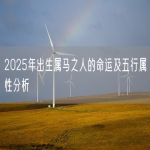2025年出生属马之人的命运及五行属性分析