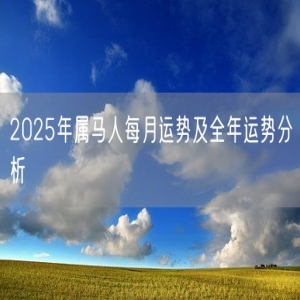 2025年属马人每月运势及全年运势分析