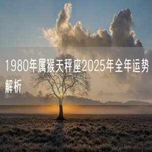 1980年属猴天秤座2025年全年运势解析