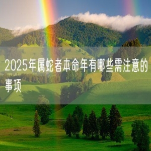 2025年属蛇者本命年有哪些需注意的事项