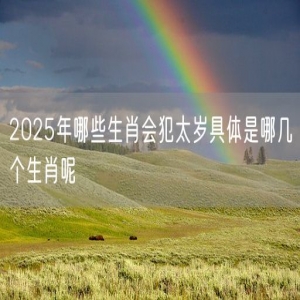 2025年哪些生肖会犯太岁具体是哪几个生肖呢