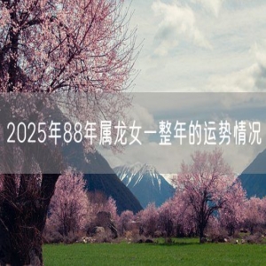 2025年88年属龙女一整年的运势情况