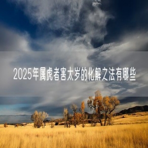 2025年属虎者害太岁的化解之法有哪些