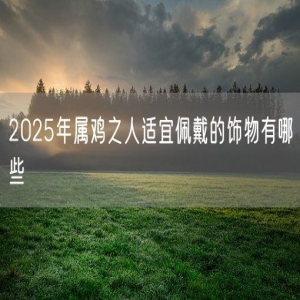 2025年属鸡之人适宜佩戴的饰物有哪些