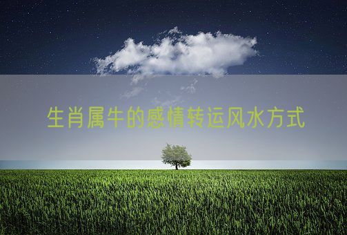 生肖属牛的感情转运风水方式(图1)