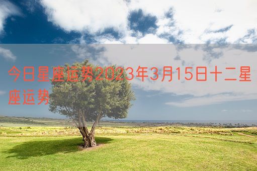 今日星座运势2023年3月15日十二星座运势(图1)