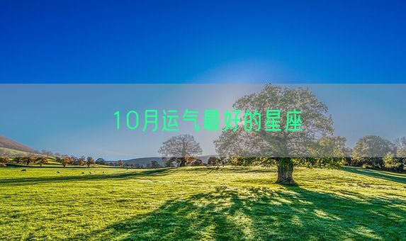 10月运气最好的星座(图1)