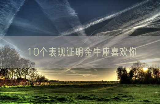 10个表现证明金牛座喜欢你(图1) 10个表现证明金牛座喜欢你(图1)