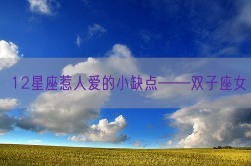 12星座惹人爱的小缺点——双子座女(图1)