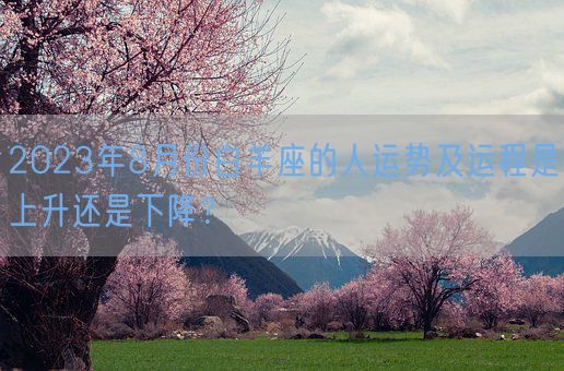 2023年8月份白羊座的人运势及运程是上升还是下降？(图1)