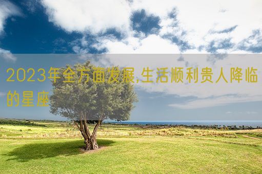 2023年全方面发展,生活顺利贵人降临的星座(图1)