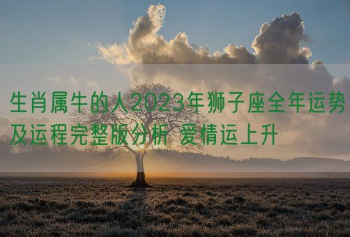 生肖属牛的人2023年狮子座全年运势及运程完整版分析 爱情运上升(图1) 生肖属牛的人2023年狮子座全年运势及运程完整版分析 爱情运上升(图1)