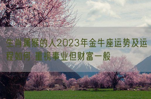 生肖属猴的人2023年金牛座运势及运程如何 重视事业但财富一般(图1)