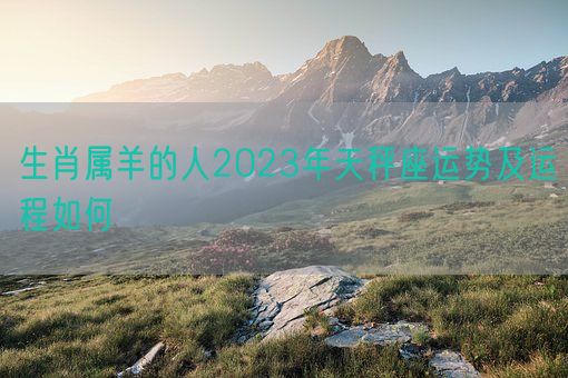 生肖属羊的人2023年天秤座运势及运程如何(图1)