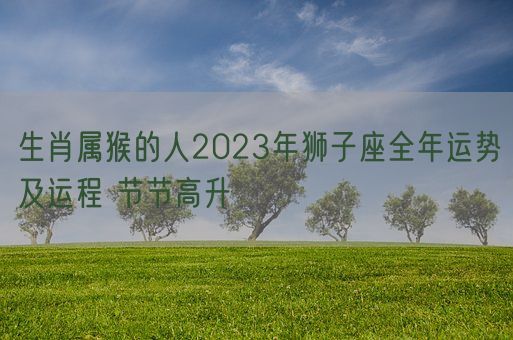 生肖属猴的人2023年狮子座全年运势及运程 节节高升(图1)