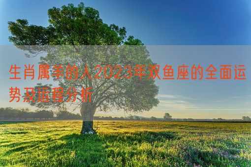 生肖属羊的人2023年双鱼座的全面运势及运程分析(图1)