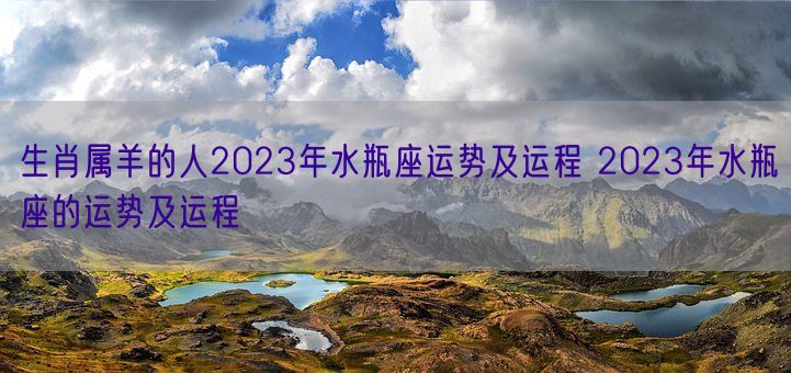 生肖属羊的人2023年水瓶座运势及运程 2023年水瓶座的运势及运程(图1)