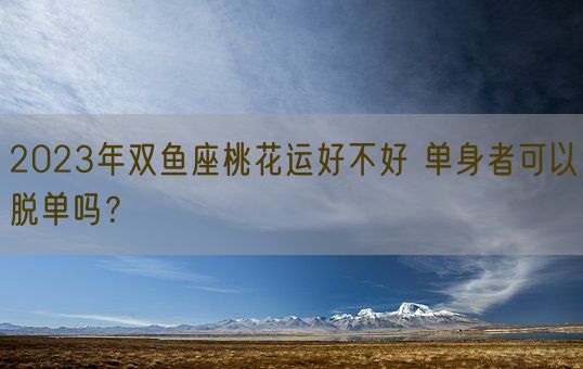 2023年双鱼座桃花运好不好 单身者可以脱单吗？(图1)
