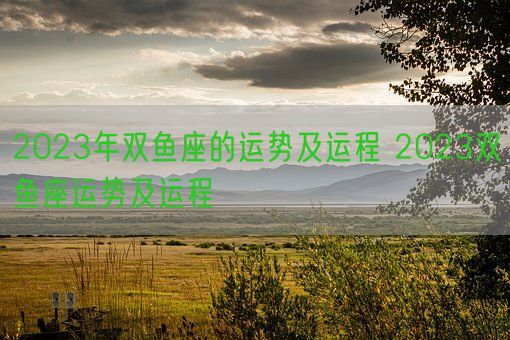 2023年双鱼座的运势及运程 2023双鱼座运势及运程(图1)