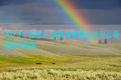 2023年双鱼月,双鱼座感情运势及运程及脱单指南(图1)
