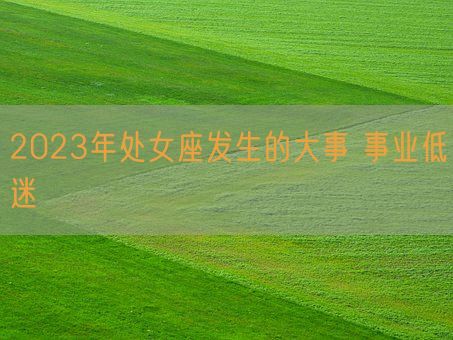 2023年处女座发生的大事 事业低迷(图1) 2023年处女座发生的大事 事业低迷(图1)