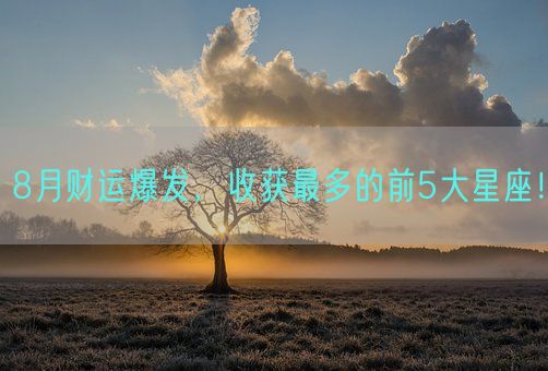 8月财运爆发，收获最多的前5大星座！(图1)