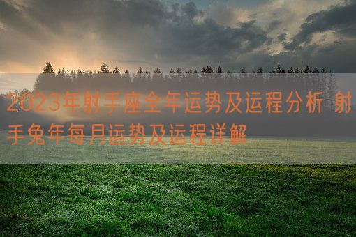2023年射手座全年运势及运程分析 射手兔年每月运势及运程详解(图1)