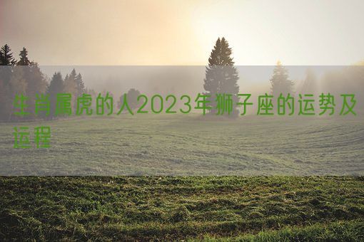 生肖属虎的人2023年狮子座的运势及运程(图1)