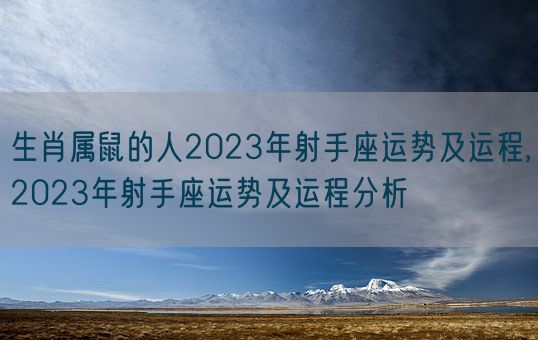 生肖属鼠的人2023年射手座运势及运程,2023年射手座运势及运程分析(图1)