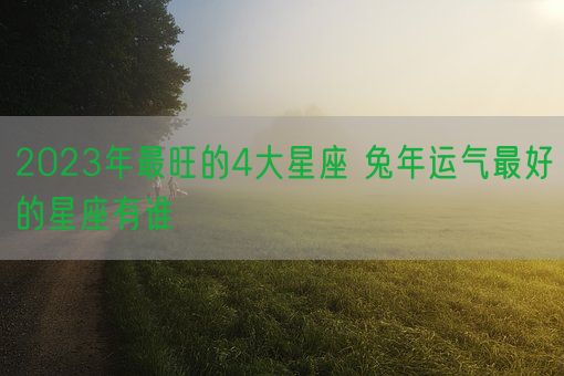 2023年最旺的4大星座 兔年运气最好的星座有谁(图1)