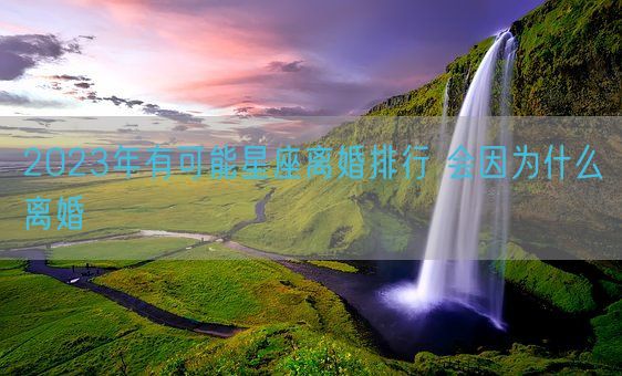 2023年有可能星座离婚排行 会因为什么离婚(图1)