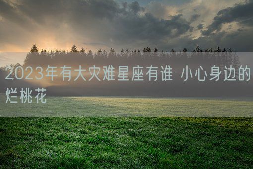 2023年有大灾难星座有谁 小心身边的烂桃花(图1)