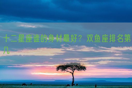 十二星座谁的身材最好？双鱼座排名第几(图1)