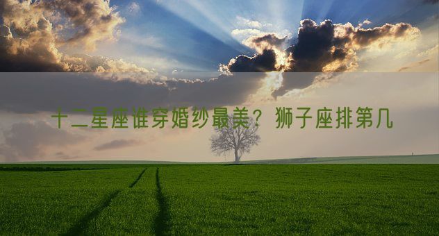 十二星座谁穿婚纱最美？狮子座排第几(图1)