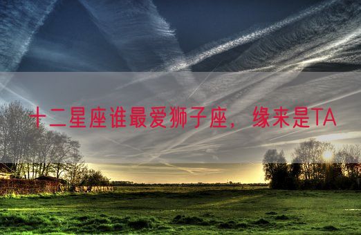 十二星座谁最爱狮子座，缘来是TA(图1)