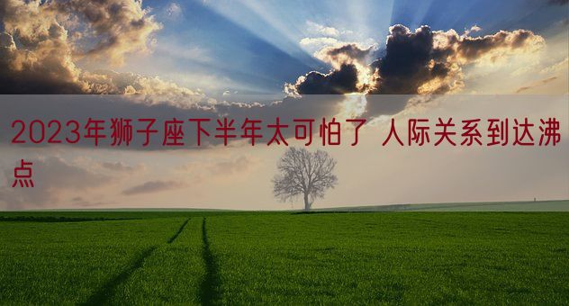 2023年狮子座下半年太可怕了 人际关系到达沸点(图1)