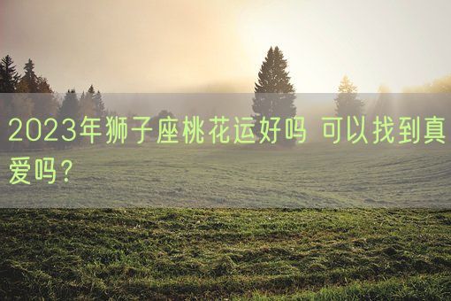 2023年狮子座桃花运好吗 可以找到真爱吗？(图1)