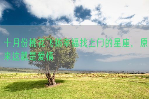 十月份桃花飞扬幸福找上门的星座，原来这就是爱情(图1)