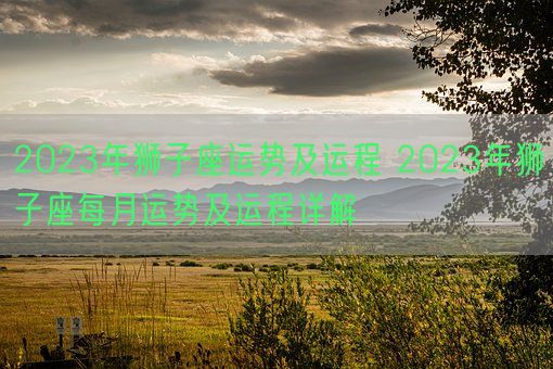 2023年狮子座运势及运程 2023年狮子座每月运势及运程详解(图1)